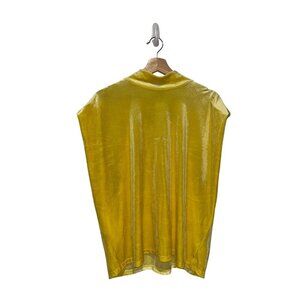 NWT INC International Concepts Vibrant Velour Mock Neck Sleeveless Top Women's L